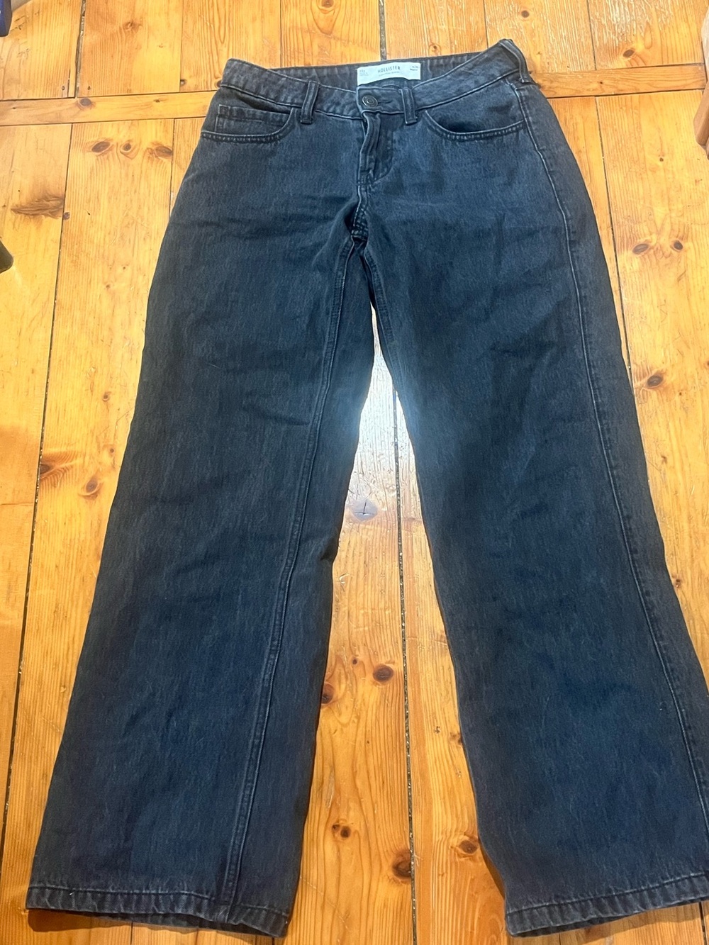 Hollister low rise baggy black jeans